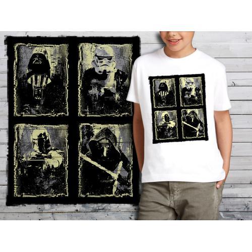 T-Shirt Blanc Enfant Star Wars Dark Vador Stormtrooper Boba Fett Ky... on Productcaster.