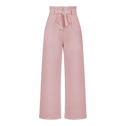 Pantalon En Tissu Pour Femme, Pantalon Palazzo Taille Haute, Pantal... on Productcaster.