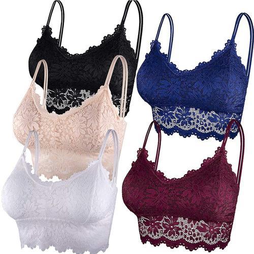 Lot De 5 Brassières En Dentelle Pour Femmes, Soutien-Gorge Bandeau ... on Productcaster.