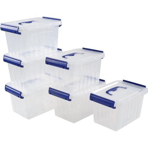 Boîtes de Rangement Plastique, Ensemble de 6 Caisses de Rangement, ... on Productcaster.