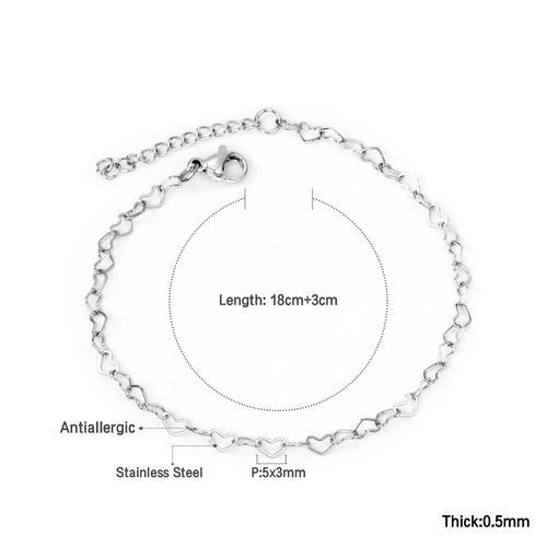 Luxusteel-Bracelet À Breloques En Acier Inoxydable Pour Femme Et Fi... on Productcaster.