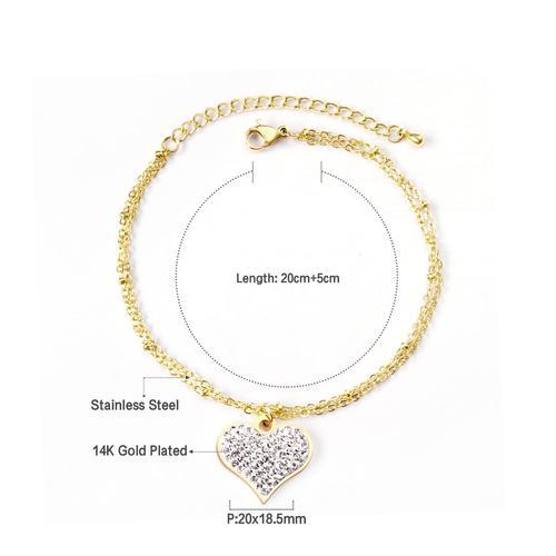 Luxusteel-Bracelet À Breloques En Acier Inoxydable Pour Femme Et Fi... on Productcaster.