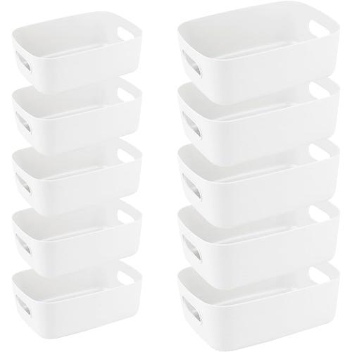 Lot de 10 Boîtes de Rangement en Plastique, Couleurs Paniers de Ran... on Productcaster.