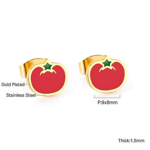 Luxusteel-Boucles D'oreilles Fruits Colorés Pour Petites Bol, Acier... on Productcaster.