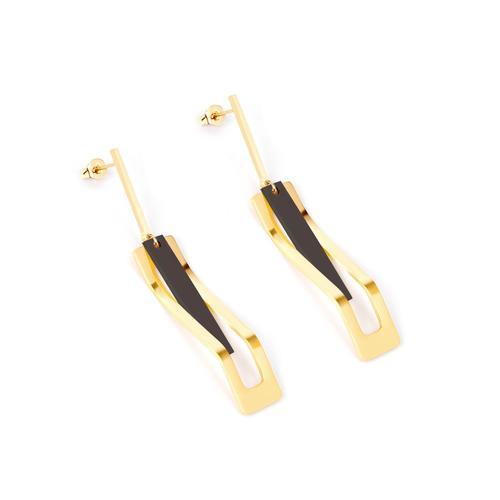 Luxusteel-Boucles D'oreilles Pendantes Coquille Noire Pour Femme, P... on Productcaster.