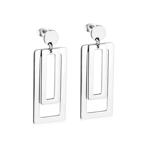 Boucles D'oreilles De Luxe En Acier Inoxydable Pour Femmes, Grandes... on Productcaster.