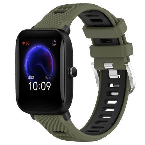 Bracelet Amazfit Pop 22 Mm En Acier Et Silicone Bicolore Texturé (V... on Productcaster.