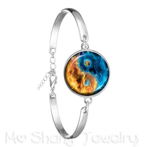 Bracelet Yin Yang En Croix Pour Femmes Et Filles, Cabochon En Verre... on Productcaster.