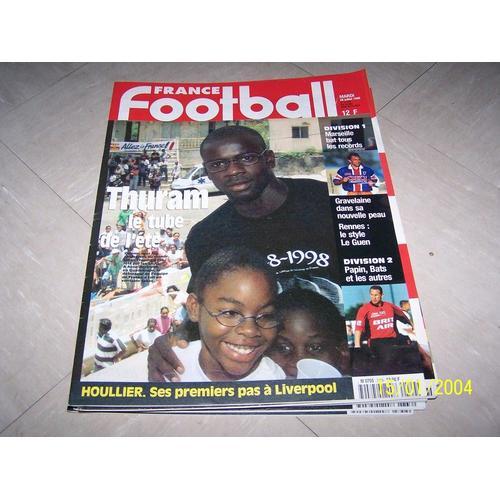 France Football N° 2729 : Lilan Thuram(Le Tube De L'ete) on Productcaster.