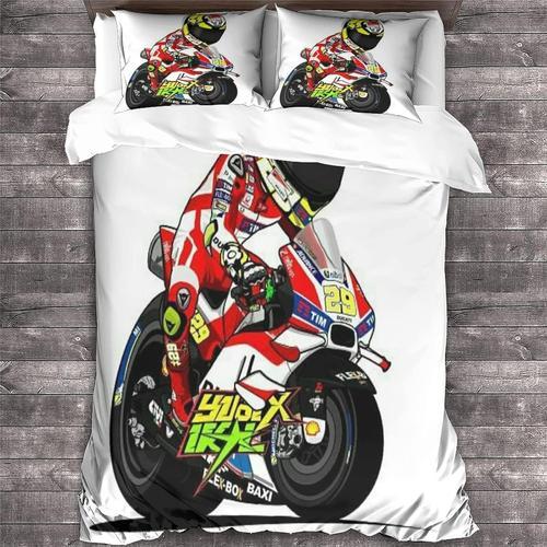 Motogp Parure De Lit Pour Enfant - Motif Motocross Motocycle - Avec... on Productcaster.