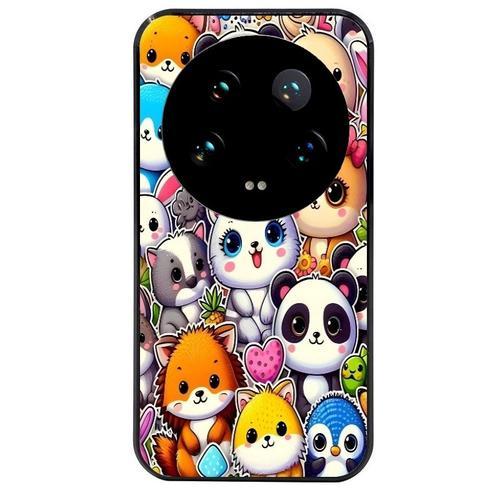 Coque Noire Pour Xiaomi 14 Ultra Manga Panda Et Chat on Productcaster.