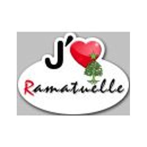 J'aime Ramatuelle (15x11cm) - Sticker/Autocollant on Productcaster.