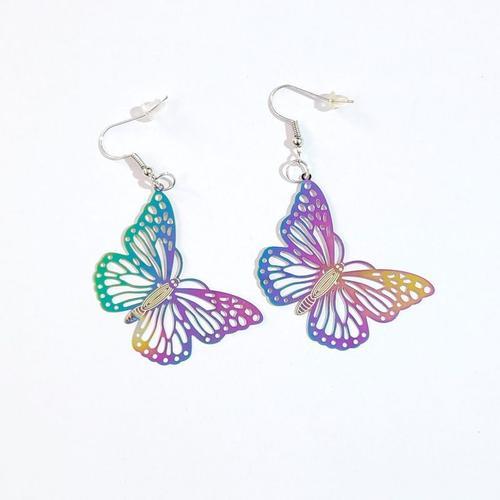 Boucles D'oreilles En Métal Coloré Pour Femmes, Bijoux En Forme De ... on Productcaster.