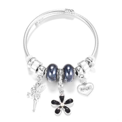 Bracelet En Acier Inoxydable En Forme De C¿Ur Pour Femme, Strass, É... on Productcaster.