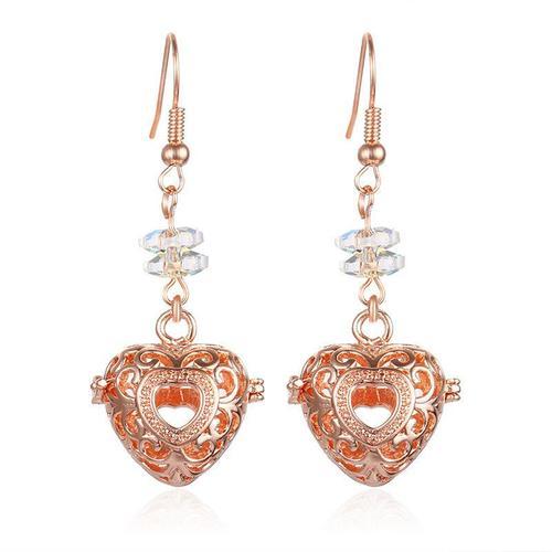 Boucles D'oreilles En Forme De C¿Ur Pour Femmes, Bijoux En Cristal,... on Productcaster.