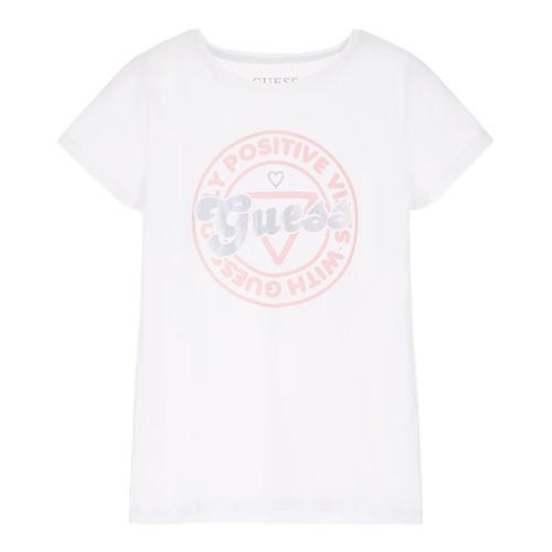 T-Shirt Blanc Fille Guess Frontal on Productcaster.