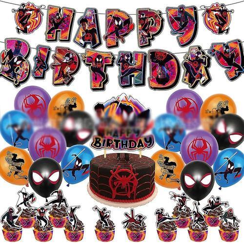 Spider-man Miles Morales Kids Birthday Party Supplies Balloons Kit ... on Productcaster.