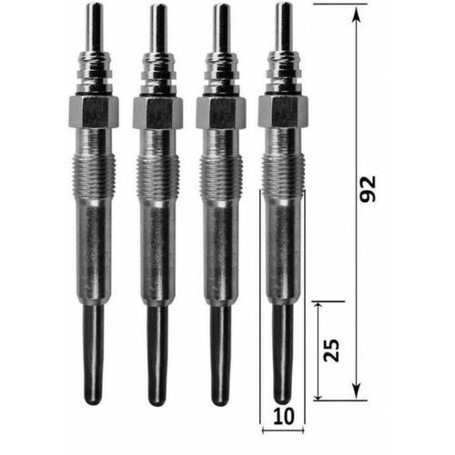 Lot De Quatre Bougies De Préchauffage - Renault Megane Break 1.9 Dc... on Productcaster.