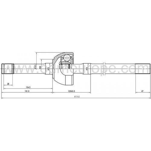 Arbre De Transmission (Cardan) Essieu Avant Droit - Neuf. Livraison... on Productcaster.