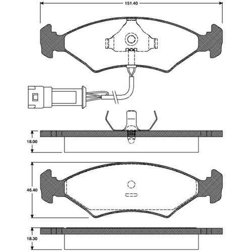 Jeu De 4 Plaquettes De Freins À Disques Avants - Citroen Xsara Cami... on Productcaster.