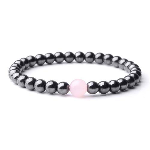 Bracelets En Hématite Naturelle Pour Hommes Et Femmes, Perles Ronde... on Productcaster.