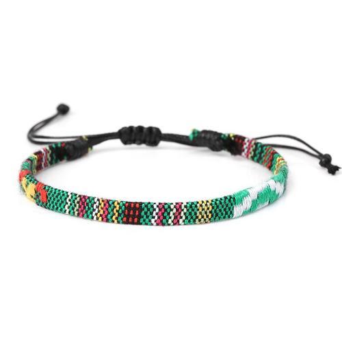 Bracelets Tissés Colorés Pour Hommes Et Femmes, Style Bohémien, Rég... on Productcaster.