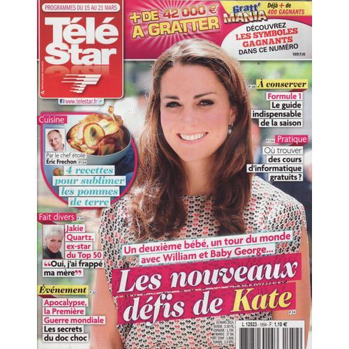 Télé Star / 10-03-2014 N°1954 : Kate Middleton (2p) - Jakie Quartz ... on Productcaster.