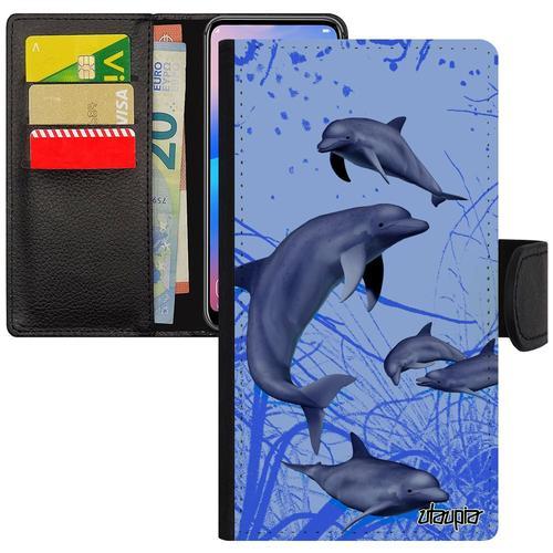 Coque Dauphin Iphone Se 2022 Cuir Portefeuille Animaux Marsouin Aim... on Productcaster.