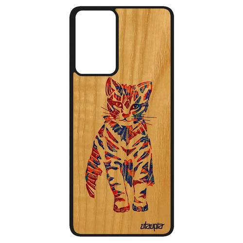 Coque Bois Samsung A52s Silicone Chat Tribal Bleu Impression Antich... on Productcaster.