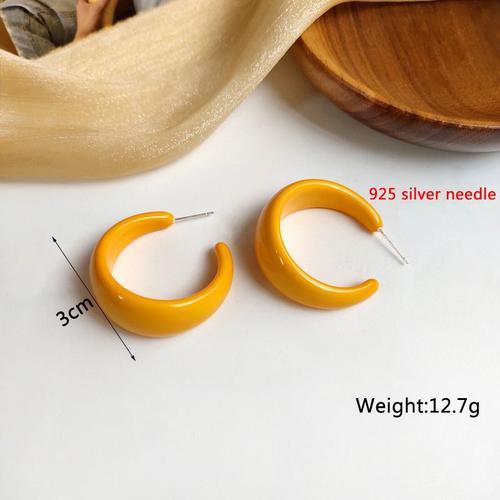 Boucles D'oreilles Pendantes Fleur Jaune Pour Femme, Mode Coréenne,... on Productcaster.