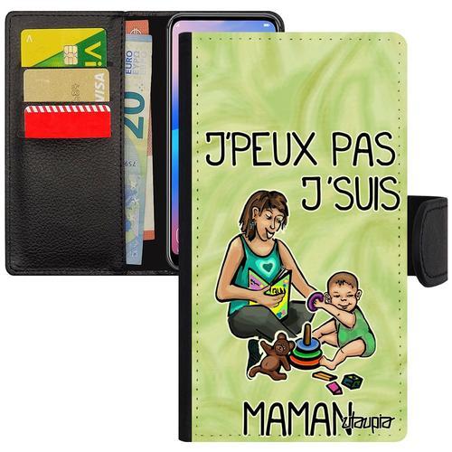 Coque À Rabat Iphone Se 2022 J'peux Pas J'suis Maman Cover Aimantée... on Productcaster.