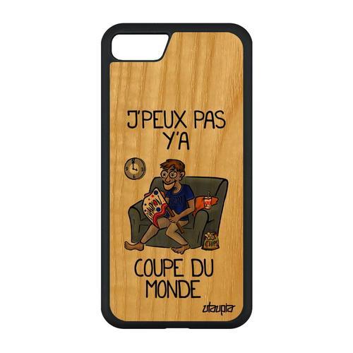 Coque J'peux Pas Y'a Coupe Du Monde Iphone Se 2022 En Bois Silicone... on Productcaster.