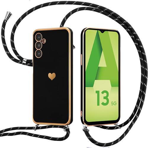 Coque Bandoulière Pour Samsung Galaxy A13 5g Tpu Souple Noir Antich... on Productcaster.