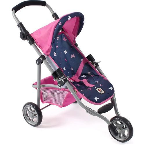 Petite Poussette De Jogging Lola Rose Et Bleu Papillons on Productcaster.