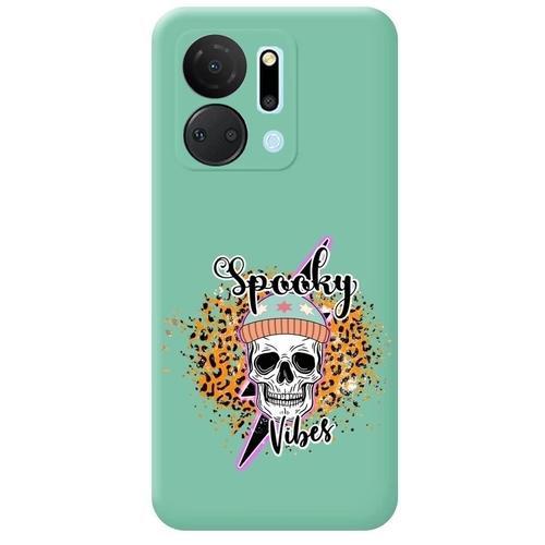 Coque Turquoise Honor X7a Tete Mort Leopard on Productcaster.