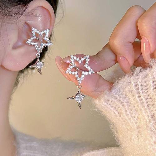 Boucles D'oreilles À Tige Étoile En Cristal Brillant Pour Femmes, B... on Productcaster.