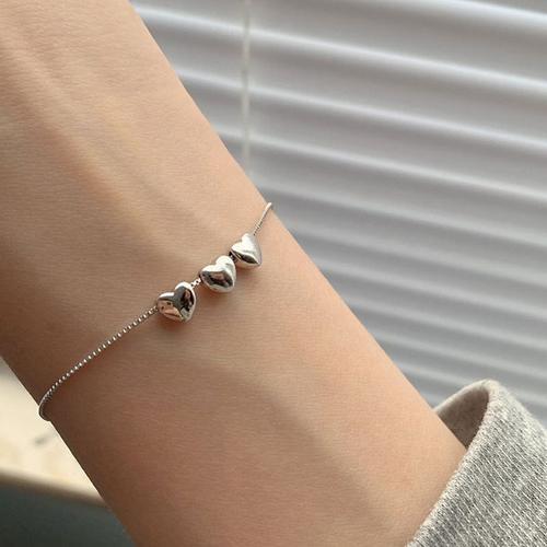 Bracelet Double Couche En Cercle Pour Femmes, Couleur Argent Scinti... on Productcaster.