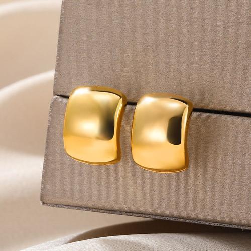 Boucles D'oreilles Carrées En Or 18 Carats Pour Hommes Et Femmes, P... on Productcaster.