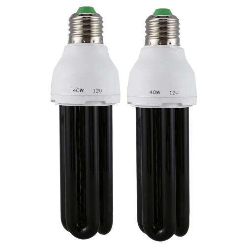 2x E27 40w Uv Ultraviolet Fluorescent Blacklight Cfl Ampoule Lampe ... on Productcaster.