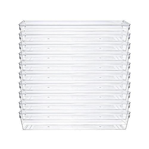 Lot de 10 Plateaux Rangement Transparents pour Tiroirs de 12 X 3 X ... on Productcaster.