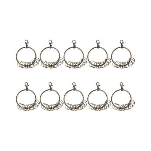 10x Porte-Cl¿¿S Prisonnier Mousqueton Ton Bronze 10 Boucles Porte-C... on Productcaster.