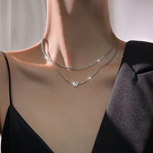 Collier Papillon En Diamant Exquis Pour Femme, Breloque, Kchain De ... on Productcaster.