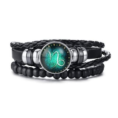 Vnox Bélies 12 Horoscope Multi-Couches Bracelets En Cuir Pour Homme... on Productcaster.