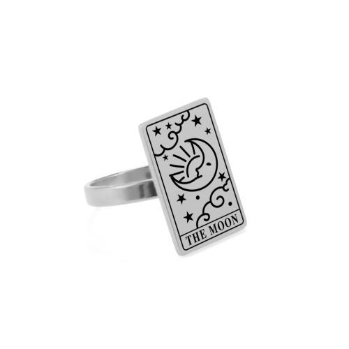 Unift Bague De Tarot En Acier Inoxydable, Anneau Vintage, Porte-Bon... on Productcaster.