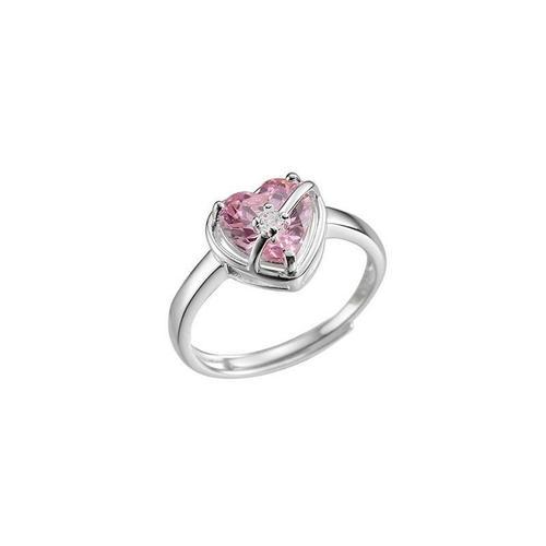 Bague En Cristal Rose Avec C¿Ur Irrégulier Pour Femme, Bague Ouvert... on Productcaster.