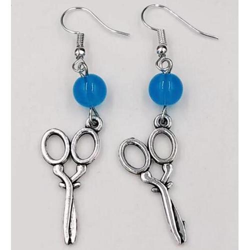 Boucles D'oreilles Pour Femmes, 1 Paire De Ciseaux De Couleurs Méla... on Productcaster.