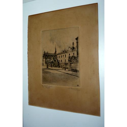 Vesoul, Ancien Hôpital, Gravure Par Henri Bouvrie on Productcaster.