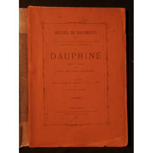 Recueil De Documents Relatifs À L'histoire Du Dauphiné on Productcaster.