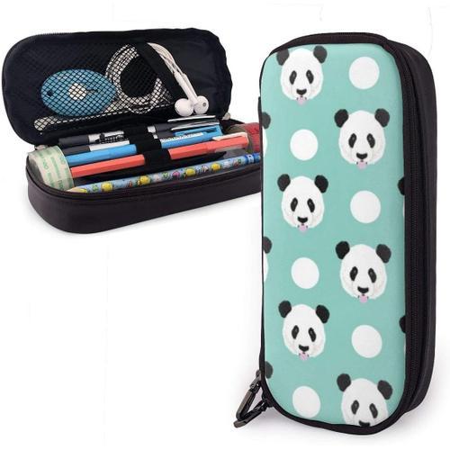 Trousse À Crayons À Motif De Pois De Panda, Grande Capacité, Pochet... on Productcaster.