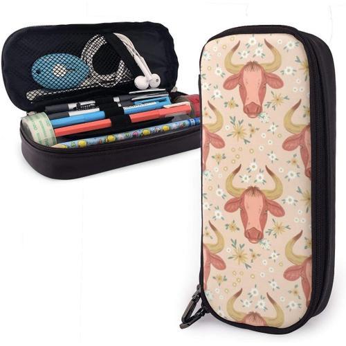 Trousse À Crayons En Toile Motif Jungle Rose Vif 21 X 5,5 X 5 Cm on Productcaster.